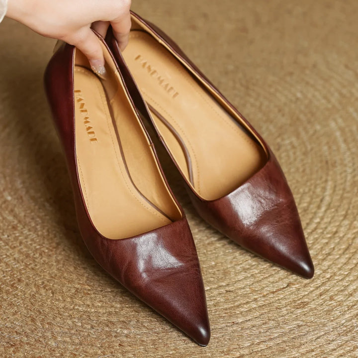 Italian Leather Court Pumps