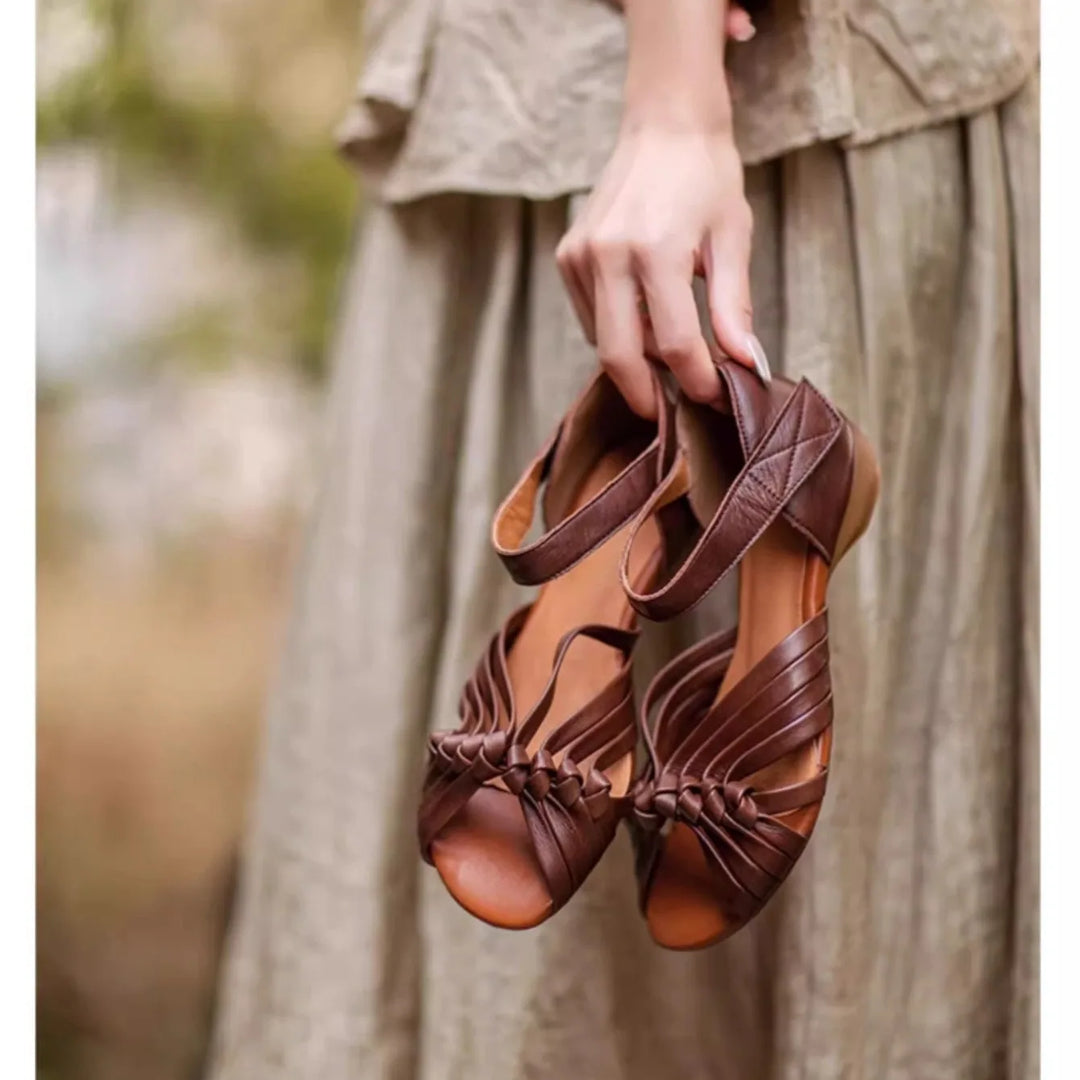Alina Braided Leather Sandals