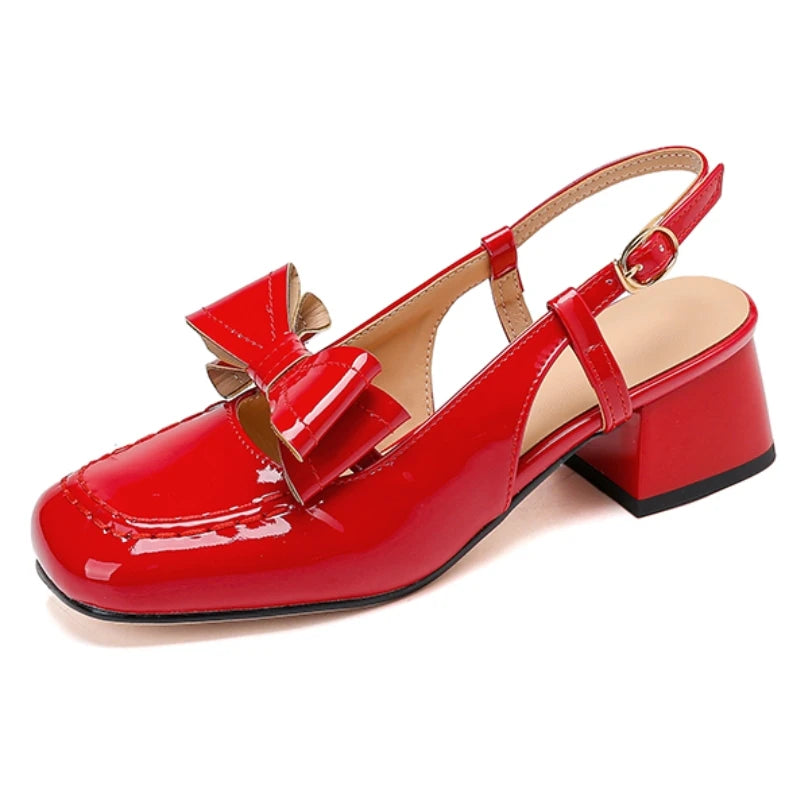 Valette Patent Bow Slingbacks