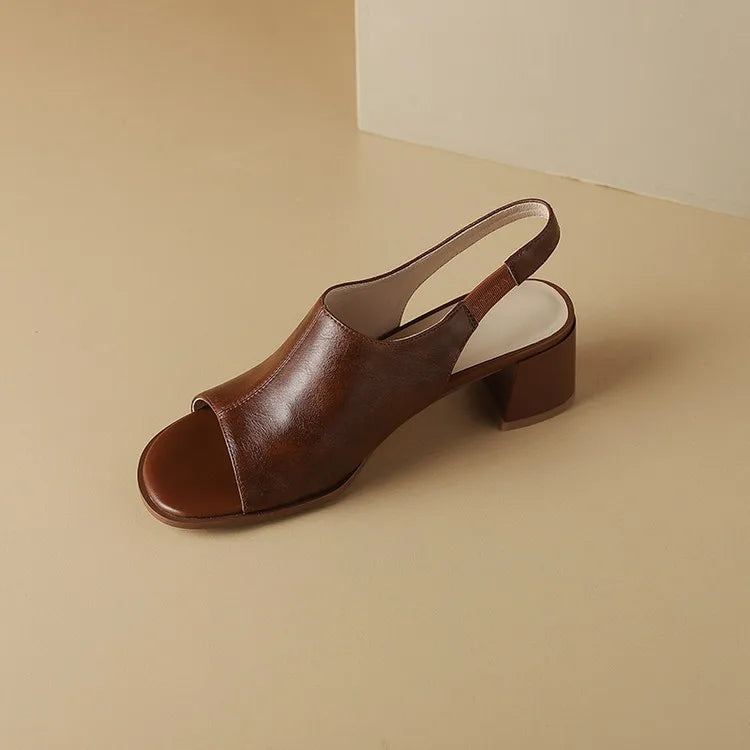 Montara Leather Slingbacks
