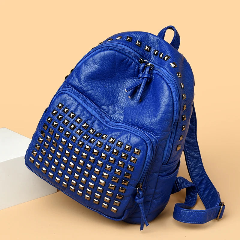 Punkmark Leather Backpack