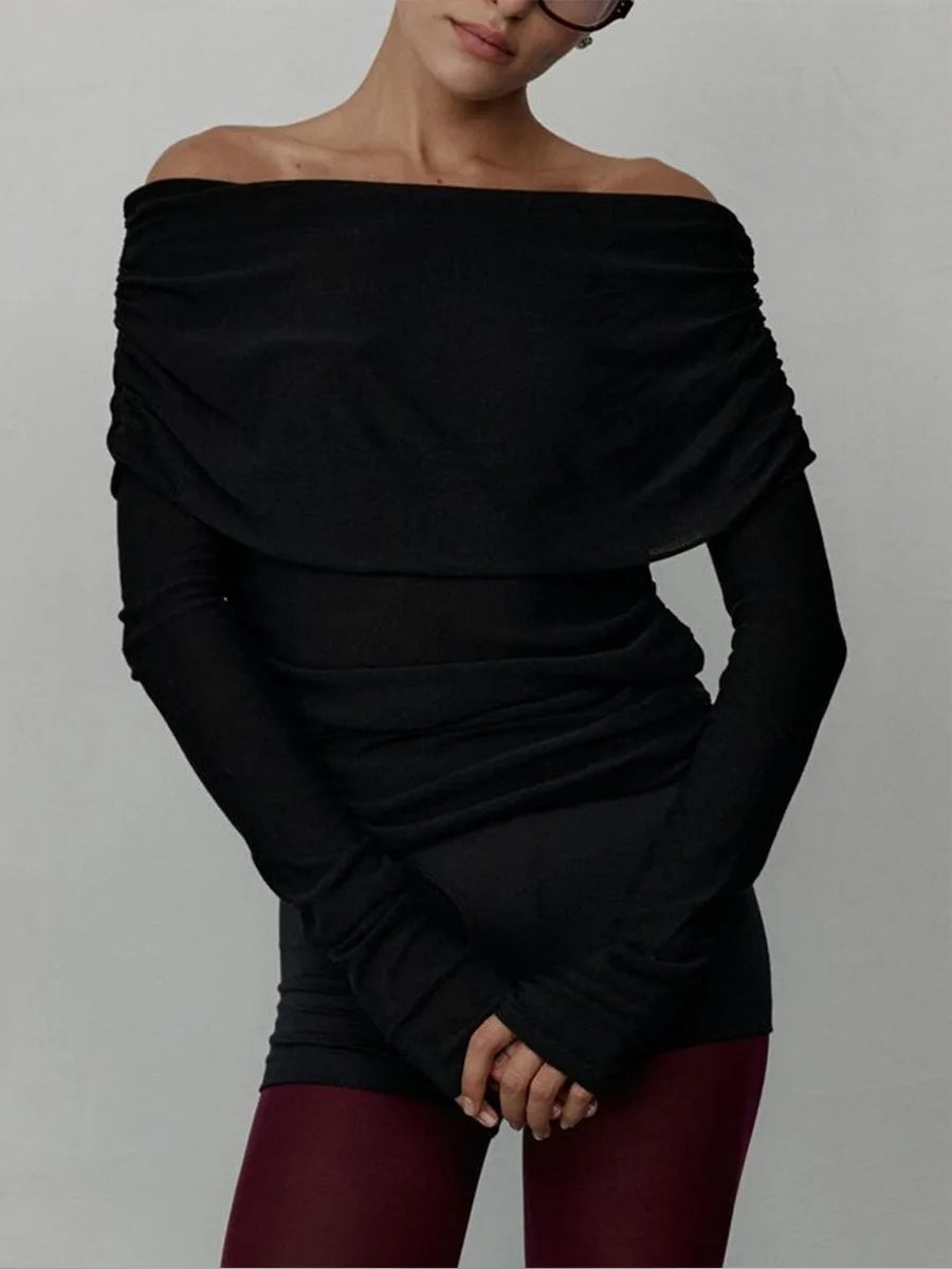 Solenne Off-Shoulder Sweater