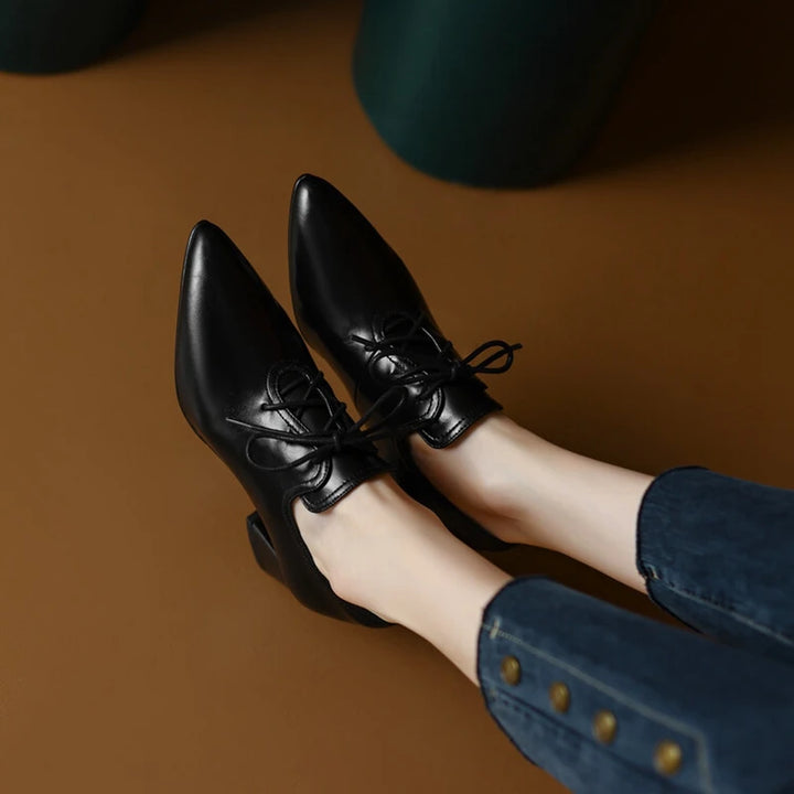 Alessandra Split Leather Pumps