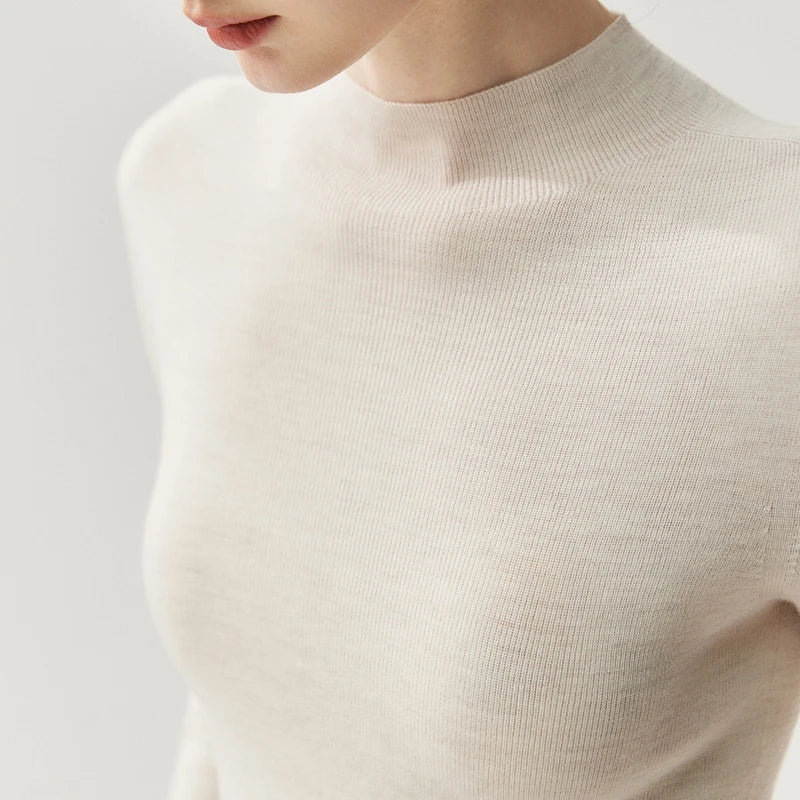 Claudette Wool Mock Neck