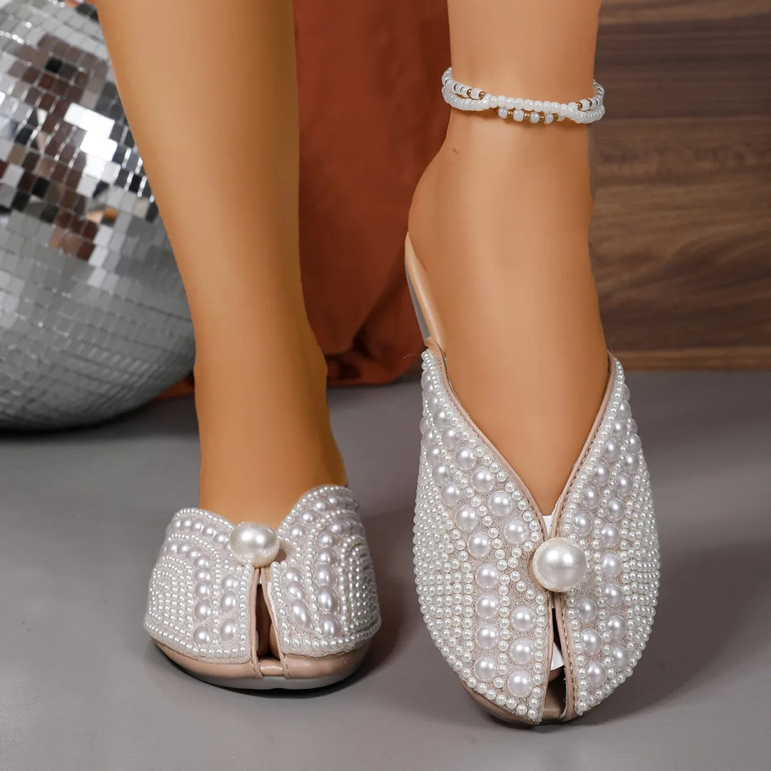 Perlina Pearl Flat Mules