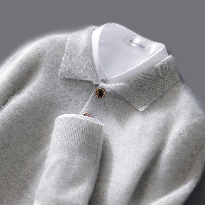 Grant Wool Polo Sweater