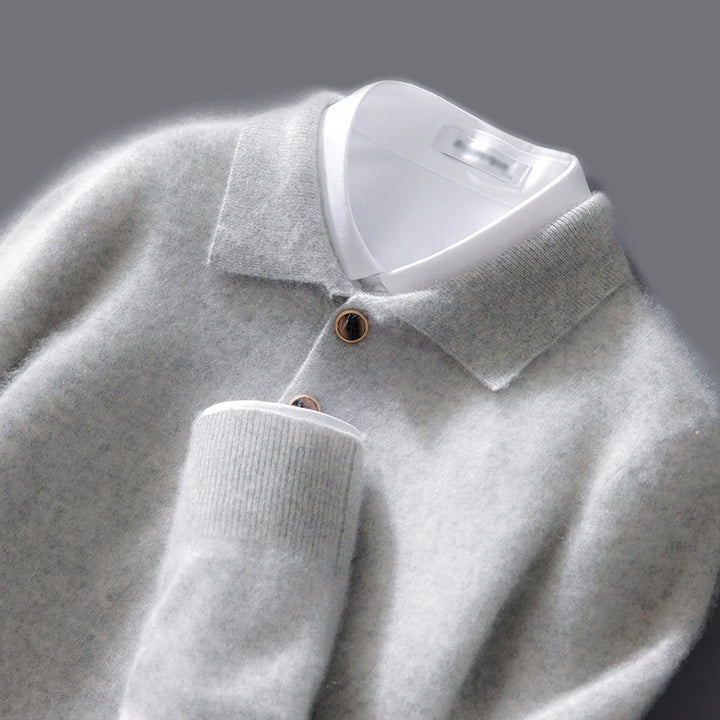 Grant Wool Polo Sweater