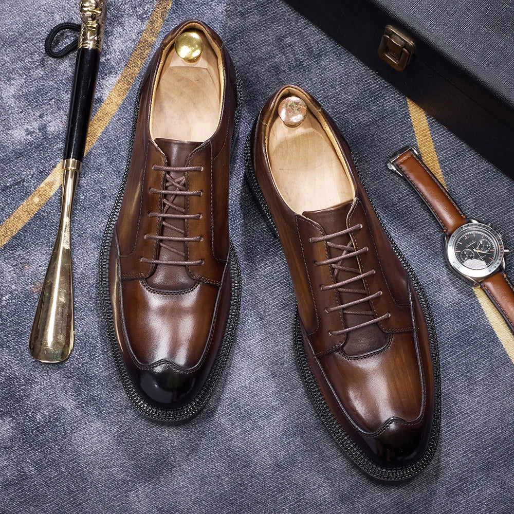 Galleria Apron-Toe Derby Shoes