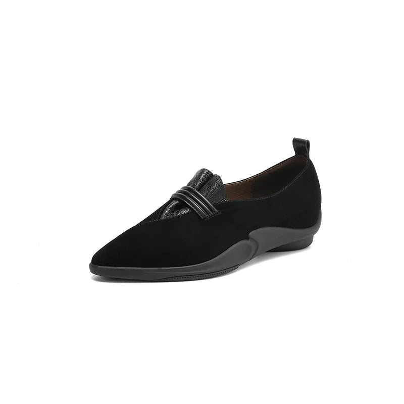 Plicata Leather Flats