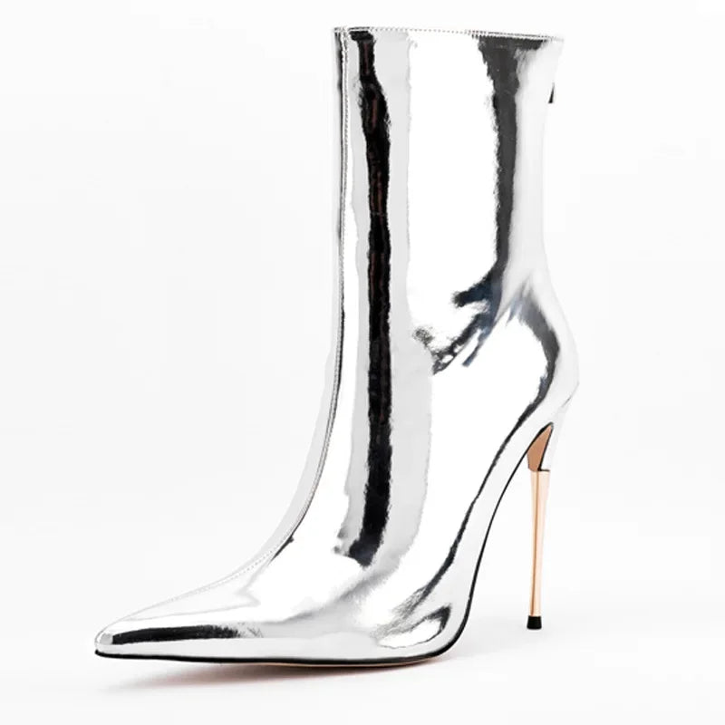 Specchio Mirror-Finish Stiletto Boots