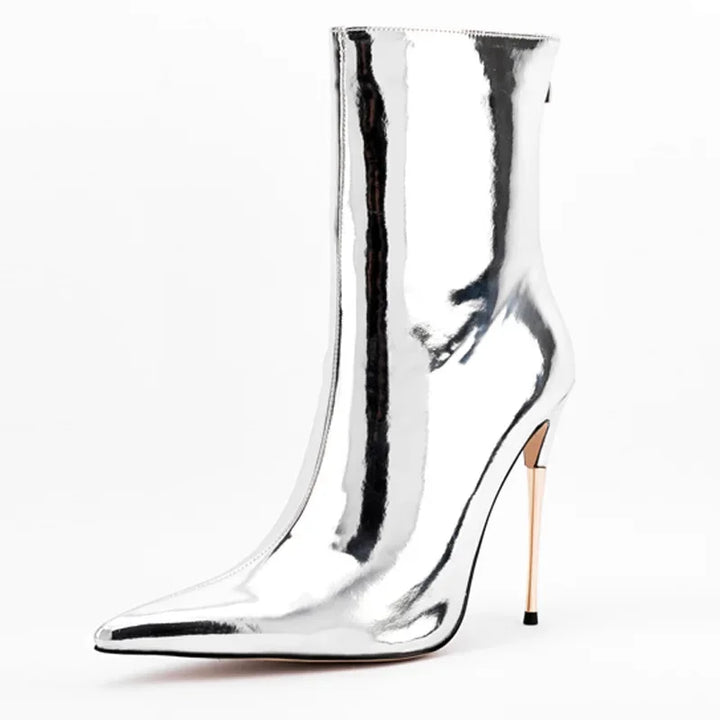 Specchio Mirror-Finish Stiletto Boots
