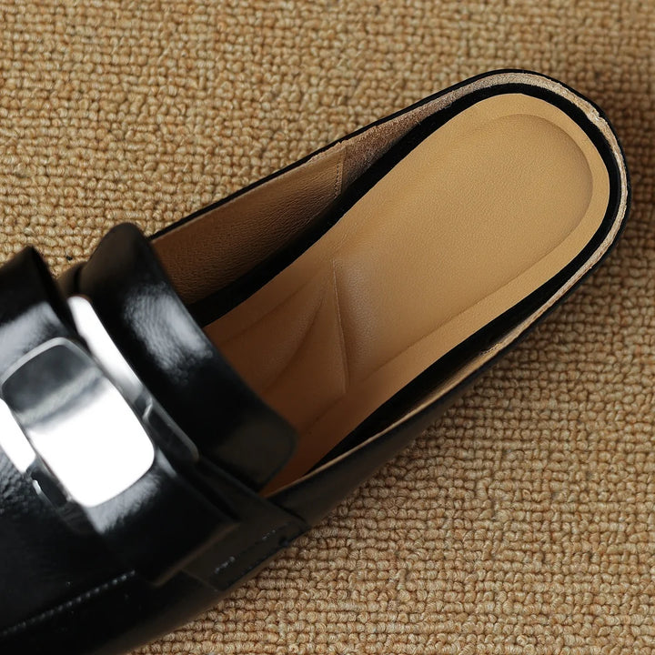 Silverkiss Leather Mules
