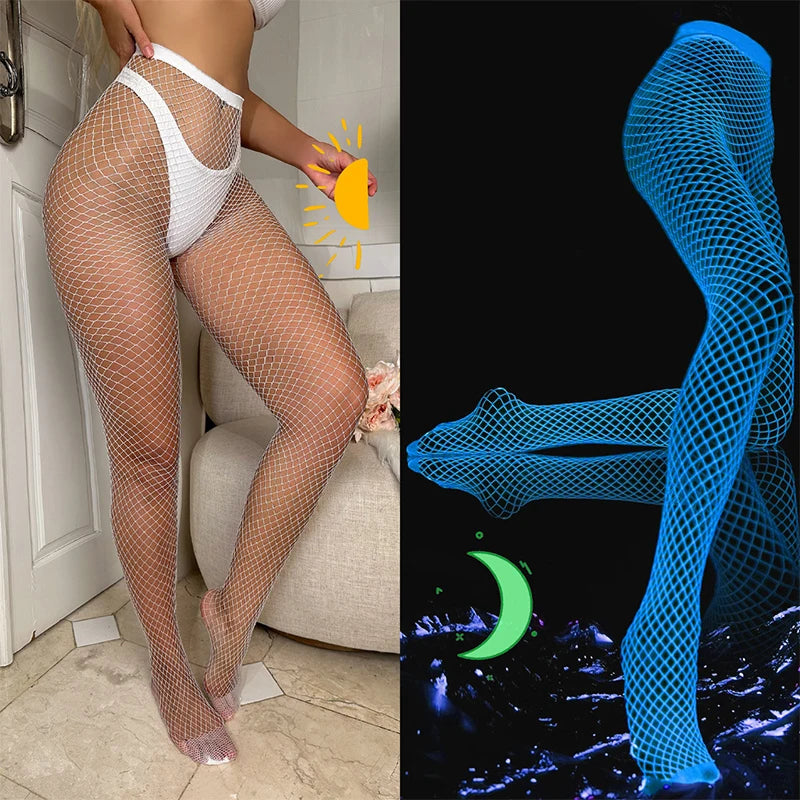 Lumina Glow Fishnet Tights