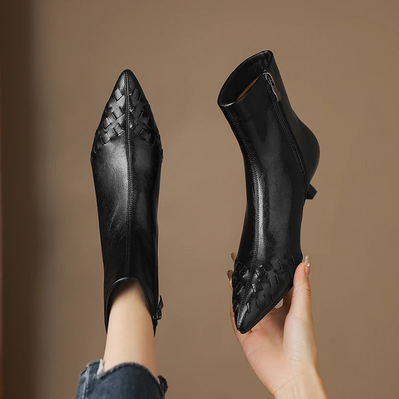 Intreccio Leather Boots