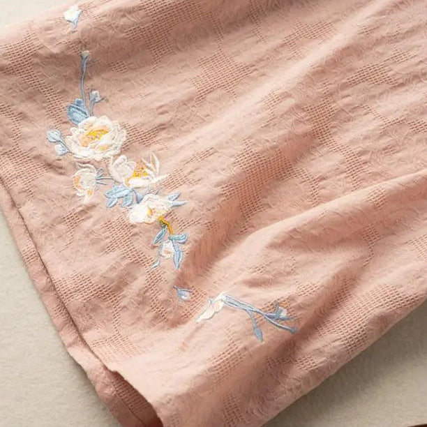 Anya Embroidered Linen Blouse