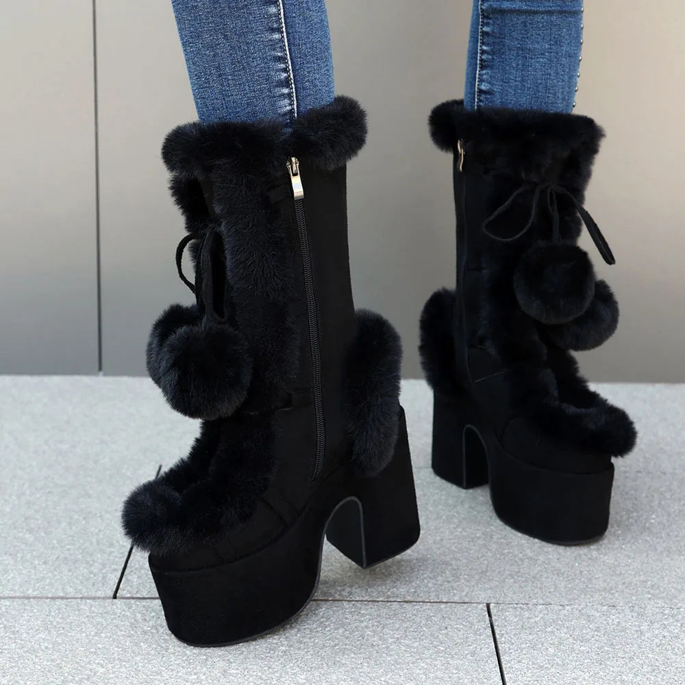 Lumi Fur Platform Boots