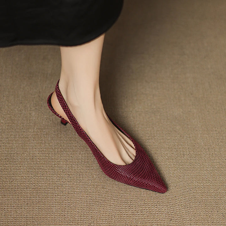 Valerra Leather Slingbacks