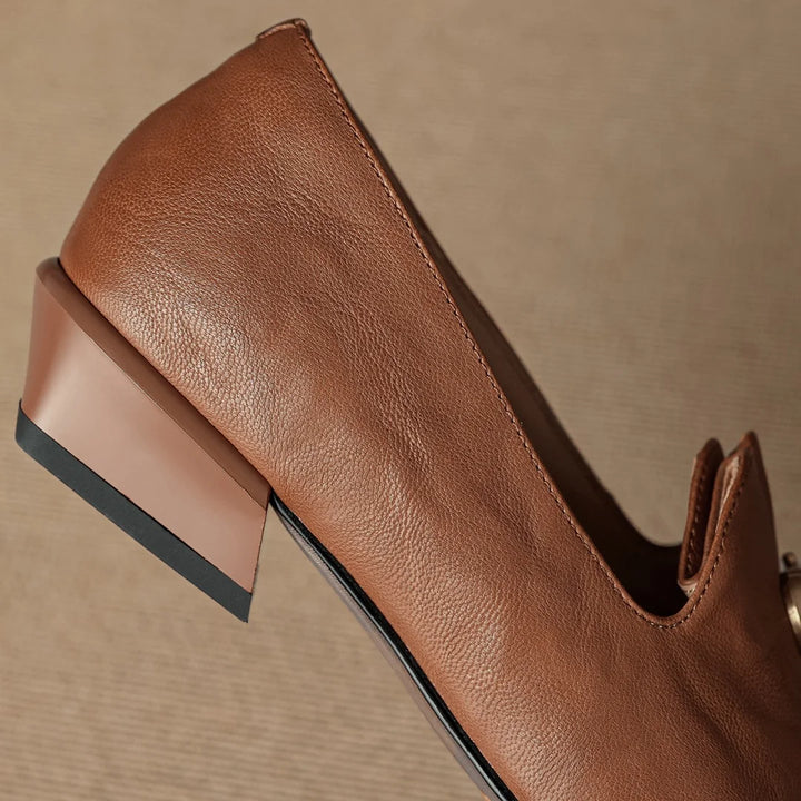 Zucchetta Gourd-Charm Square-Toe Loafers