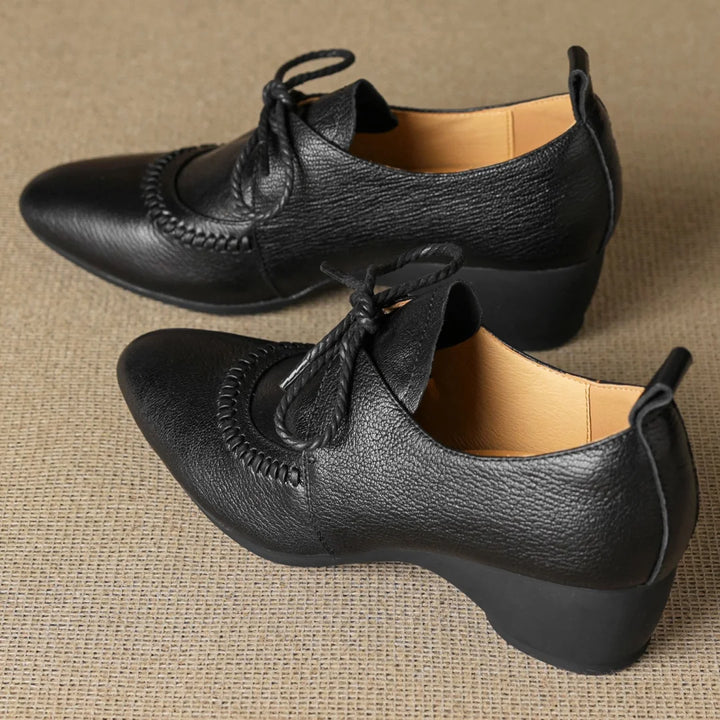 Eleanor Wedge Leather Shoes