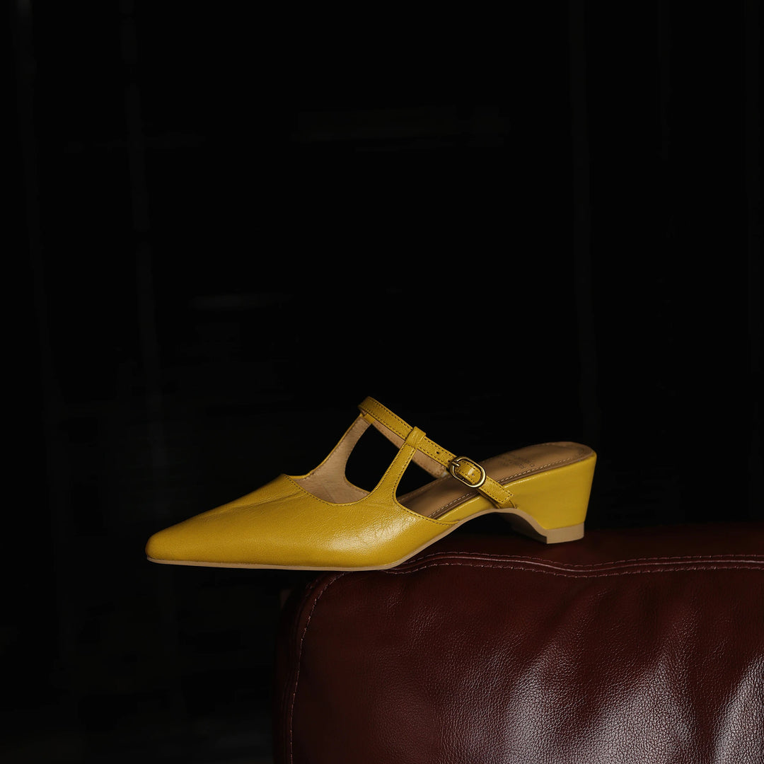 Noelle Leather Mules