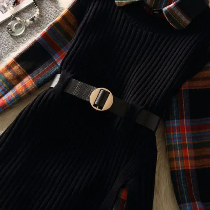 Plaid & Pleat 2 Piece Set