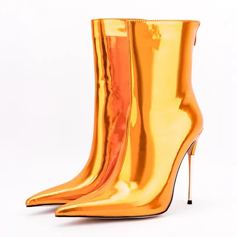 Specchio Mirror-Finish Stiletto Boots
