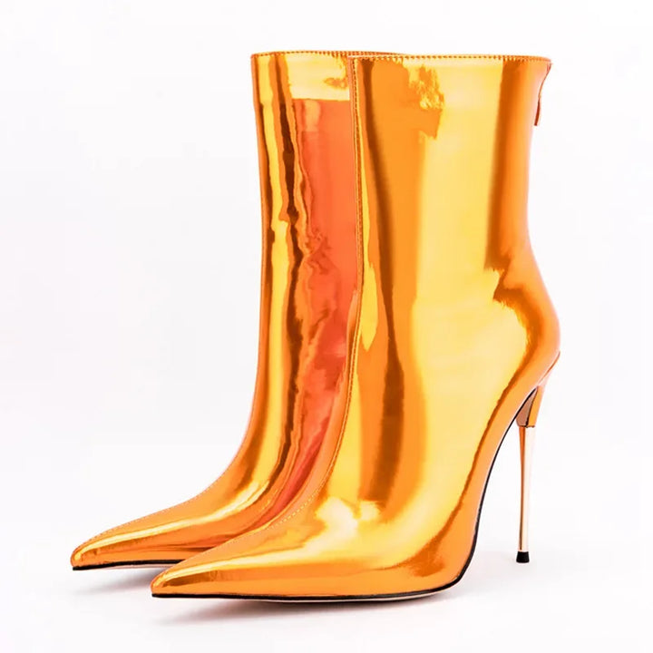 Specchio Mirror-Finish Stiletto Boots