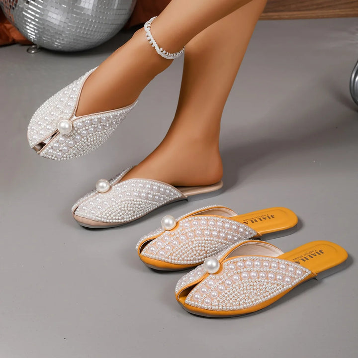 Perlina Pearl Flat Mules