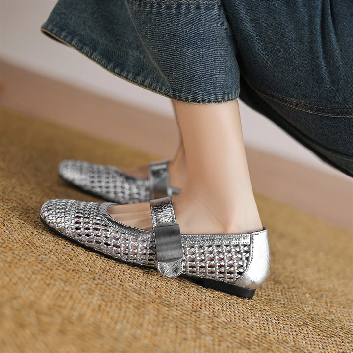 Intreccio Woven Mary Jane Flats
