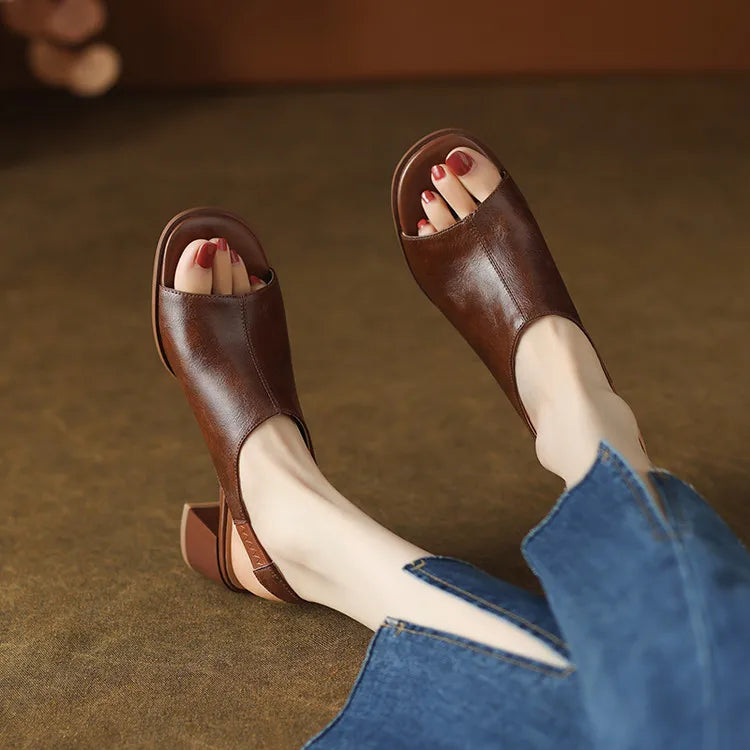 Montara Leather Slingbacks