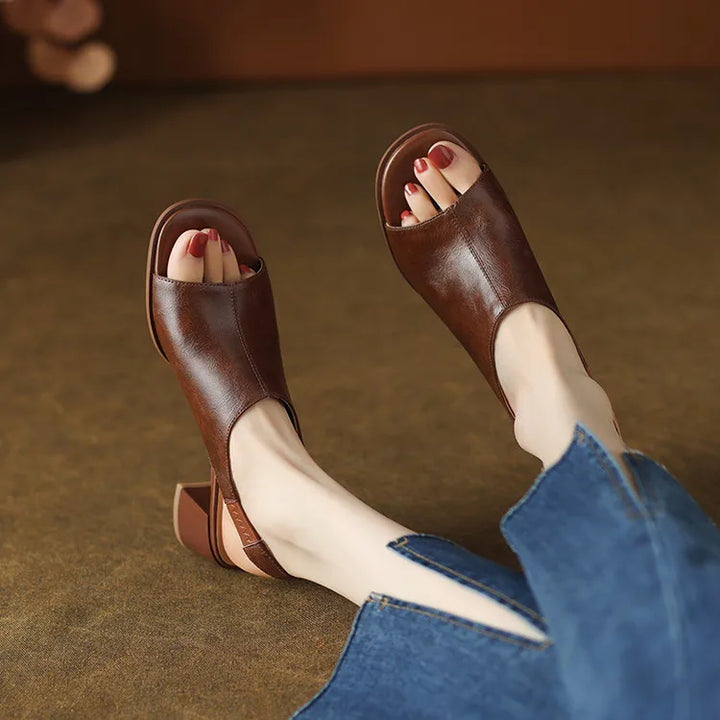 Montara Leather Slingbacks