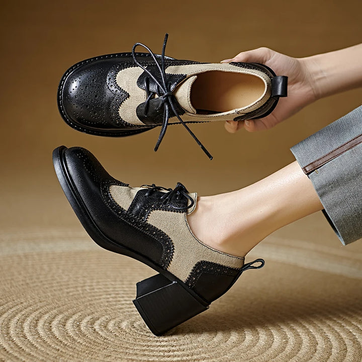 Hadley Canvas Leather Oxfords