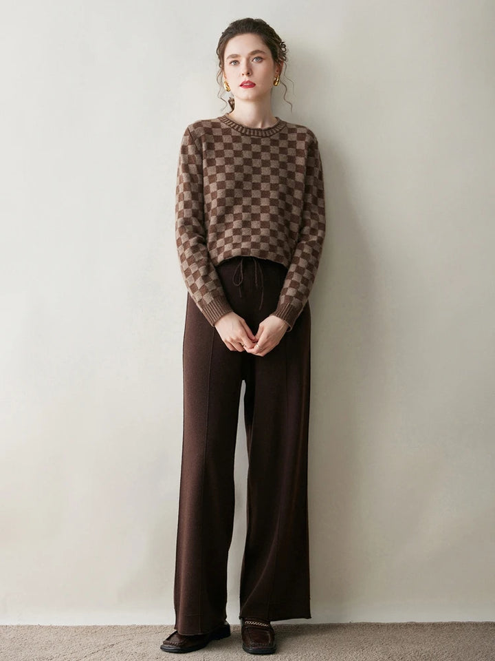 Claudette Check Cashmere Sweater
