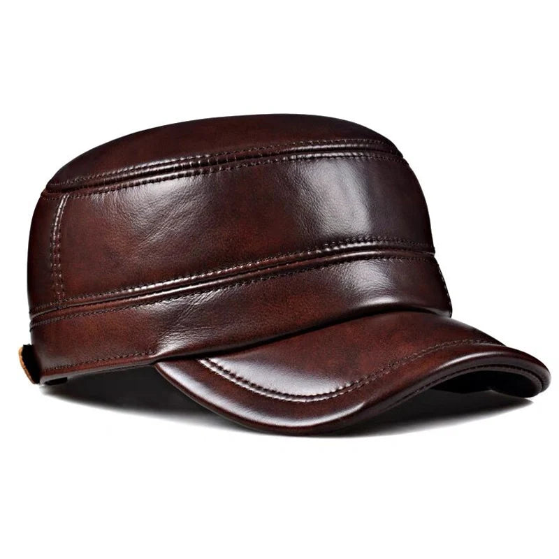 Oldridge Leather Cadet Cap