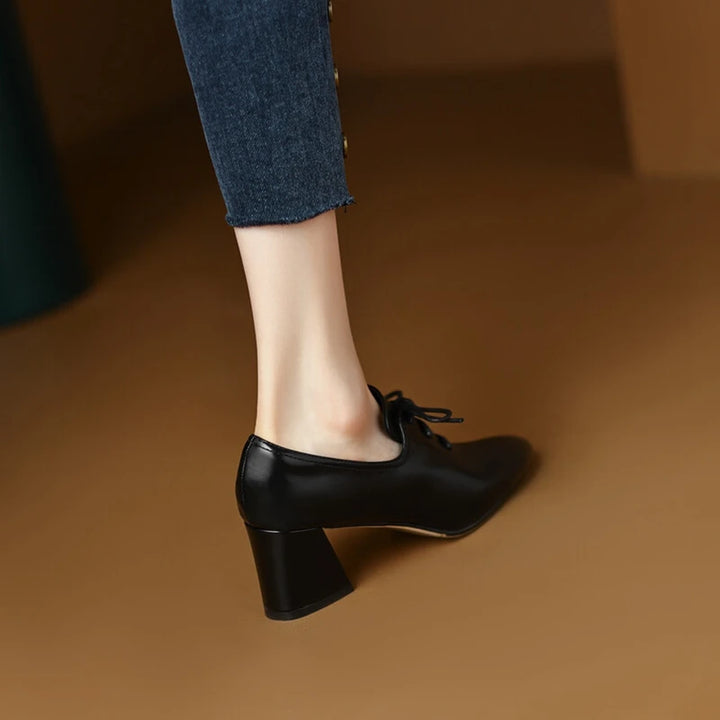 Alessandra Split Leather Pumps