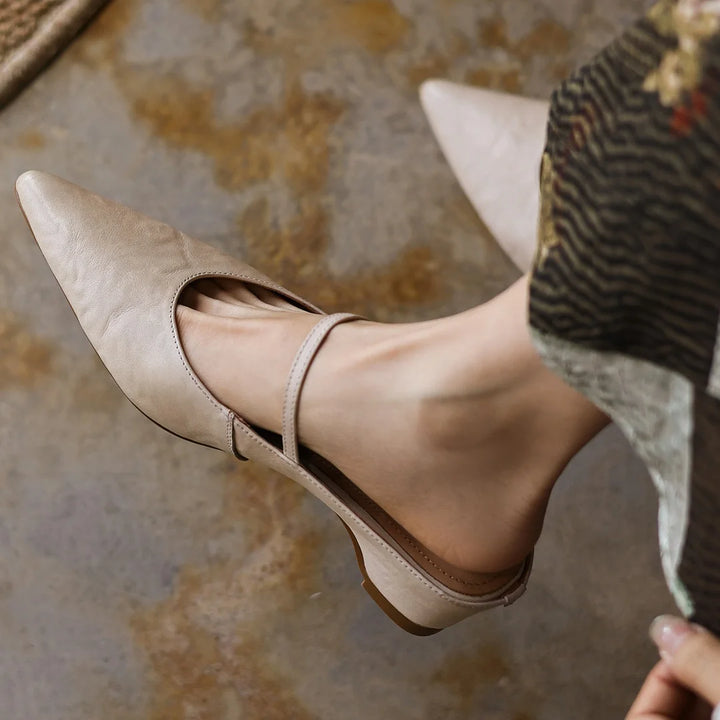 Avina Leather Mules