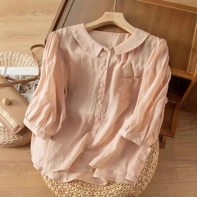 Marigold Linen Blouse