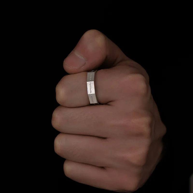 Seven Virtues Engraved Ring
