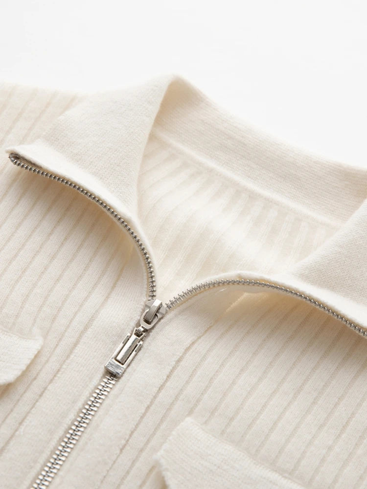 Colette Cashmere Rib Cardigan