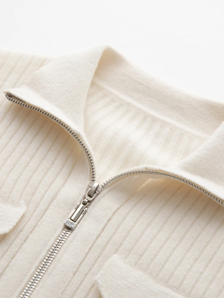 Colette Cashmere Rib Cardigan