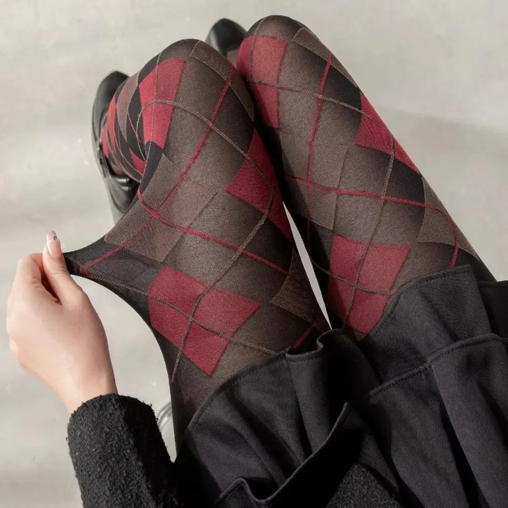 Aurora Plaid Pantyhose