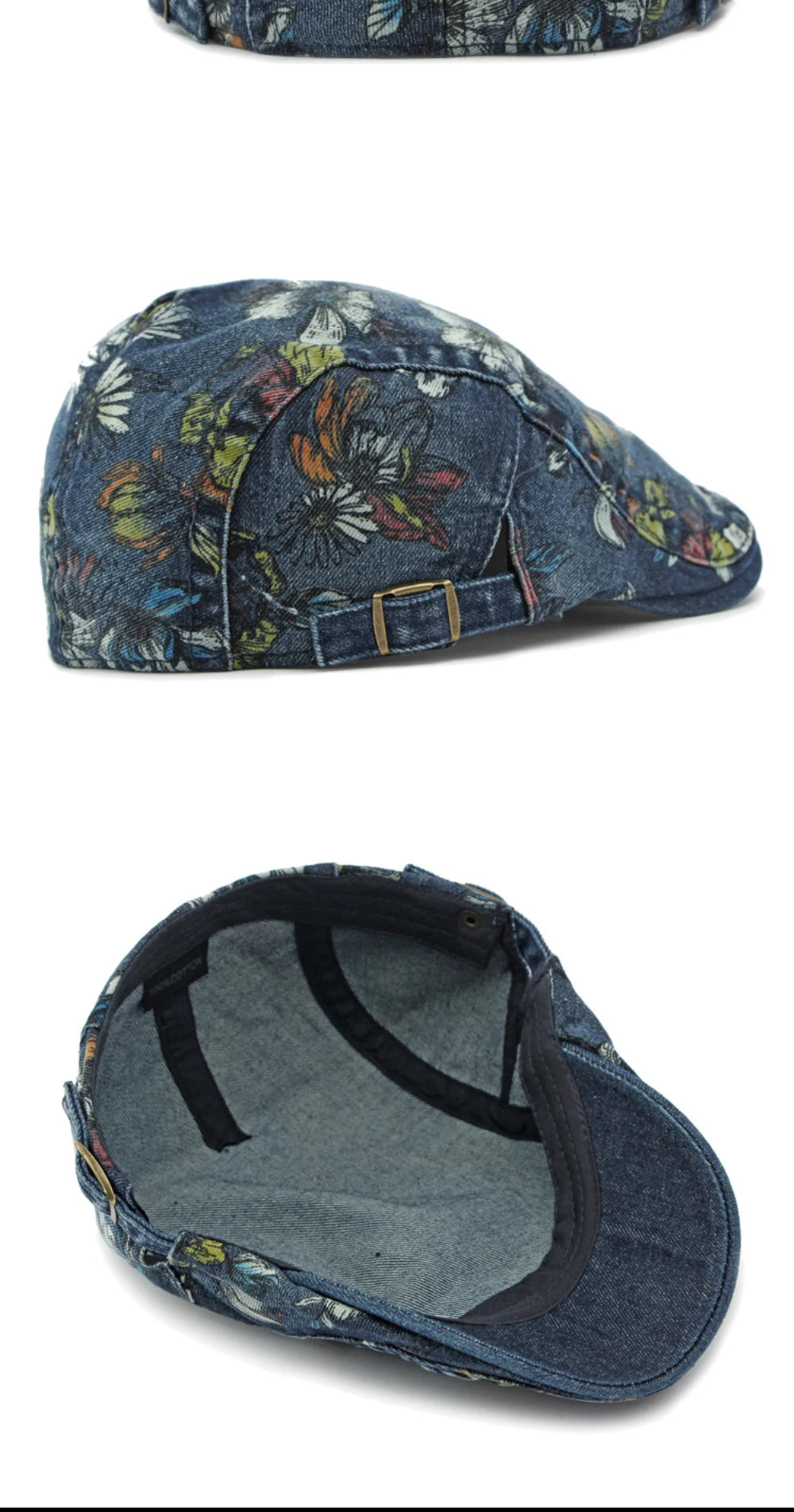 Giardino Floral Denim Beret