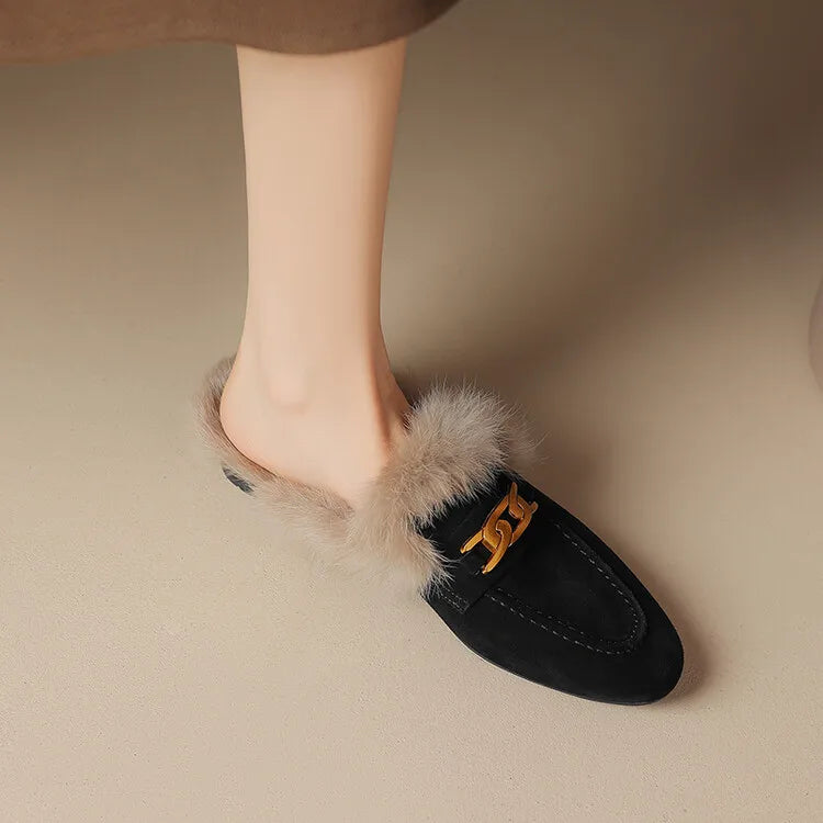 Ferra Suede Wool Mule