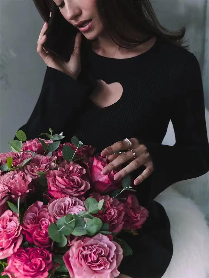 Amora Heart Knit Top