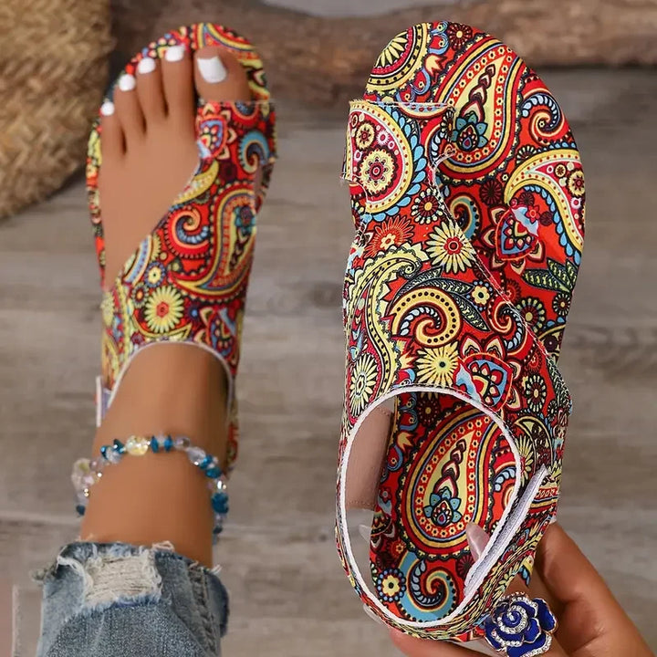Paisley Bohemia Flat Sandals