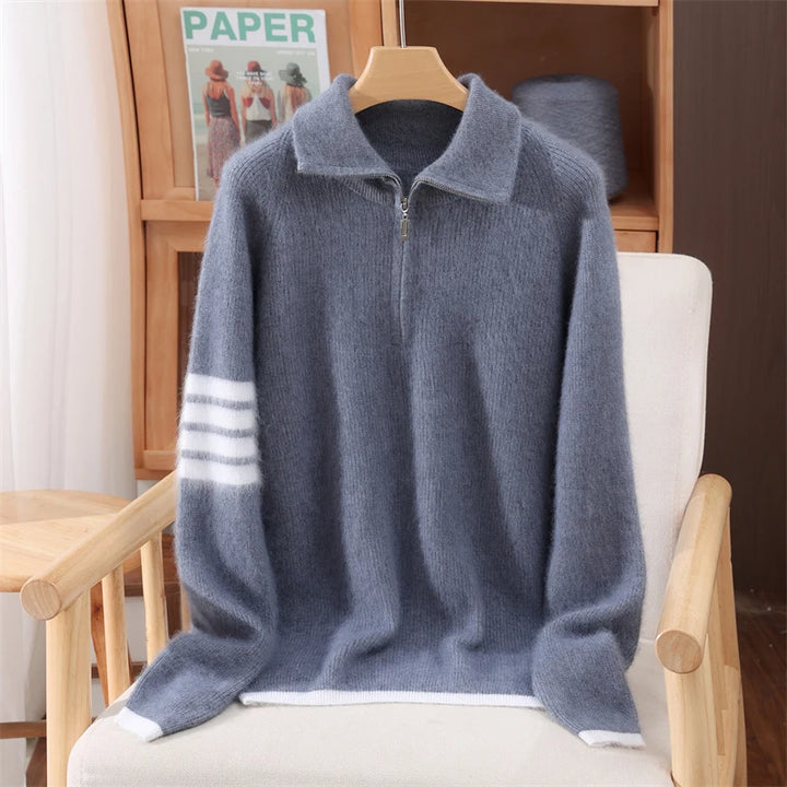 Renley Mink Cashmere Quarter Zip