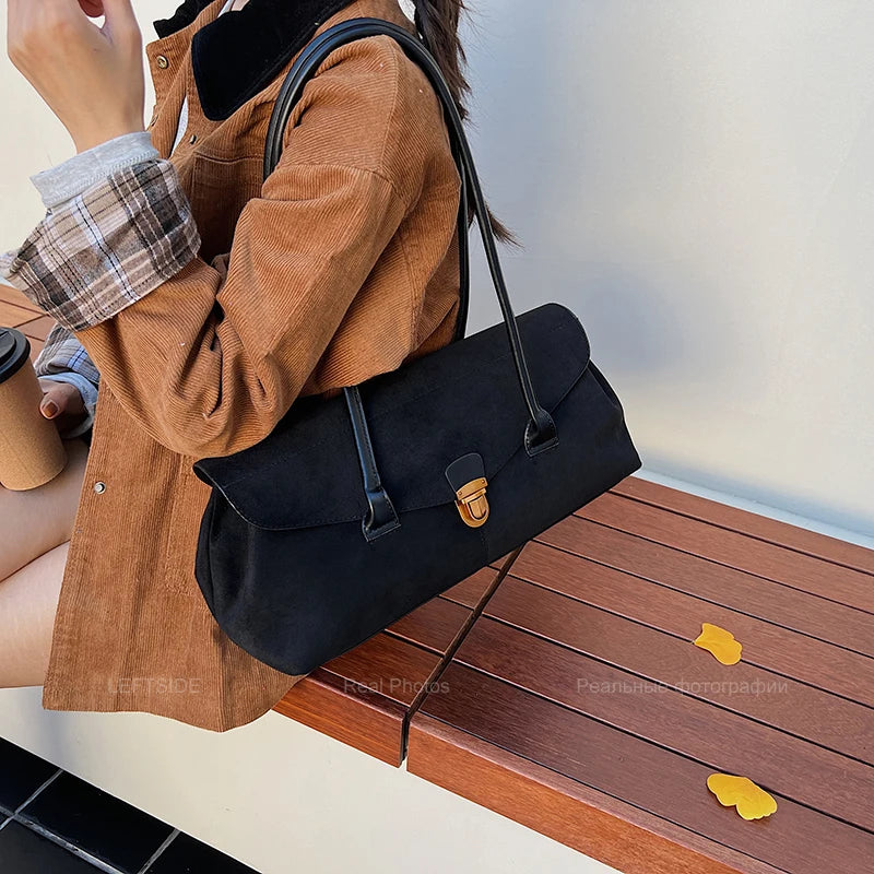 Marrow Suede Shoulder Bag