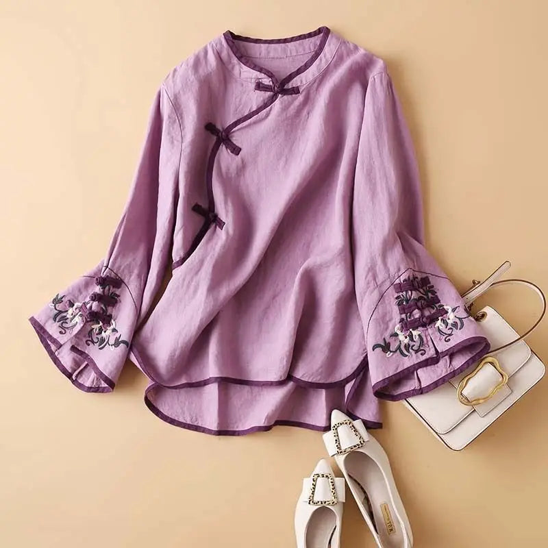 Jadefield Linen Blouse