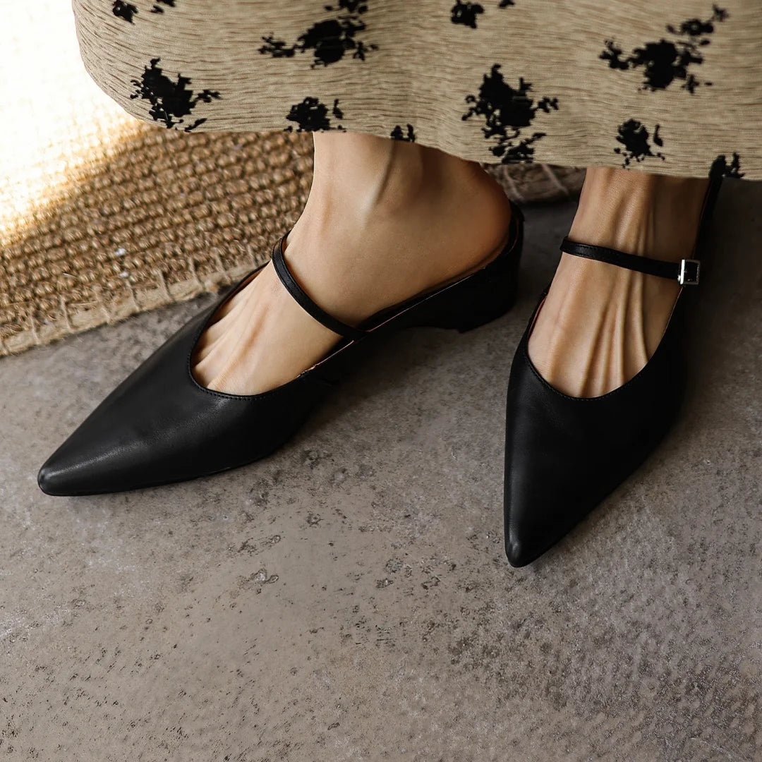 Avina Leather Mules