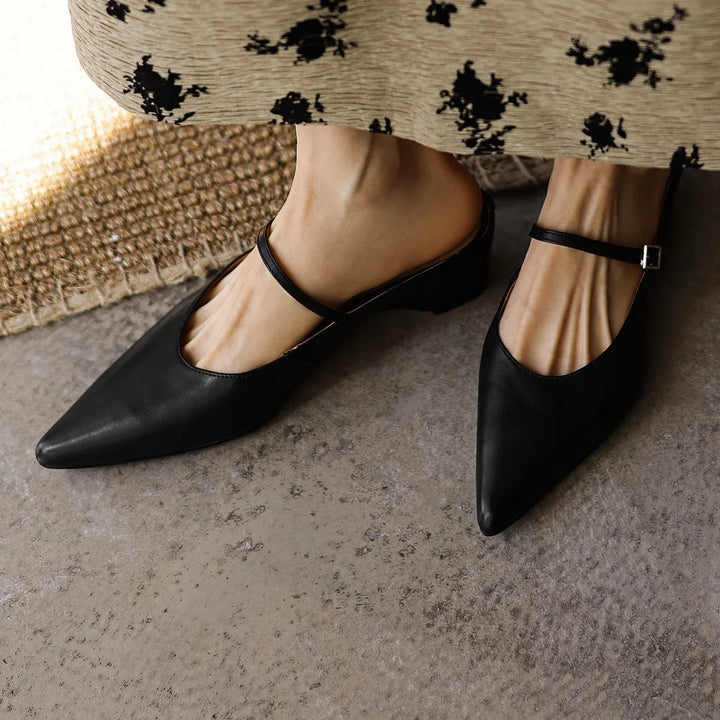 Avina Leather Mules